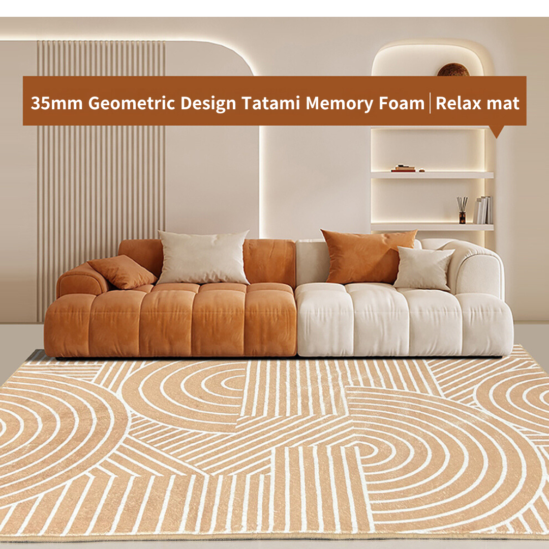 35mm Geometric Design Tatami Memory Foam Relax Mat – Ultimate Comfort & Style for Your Home