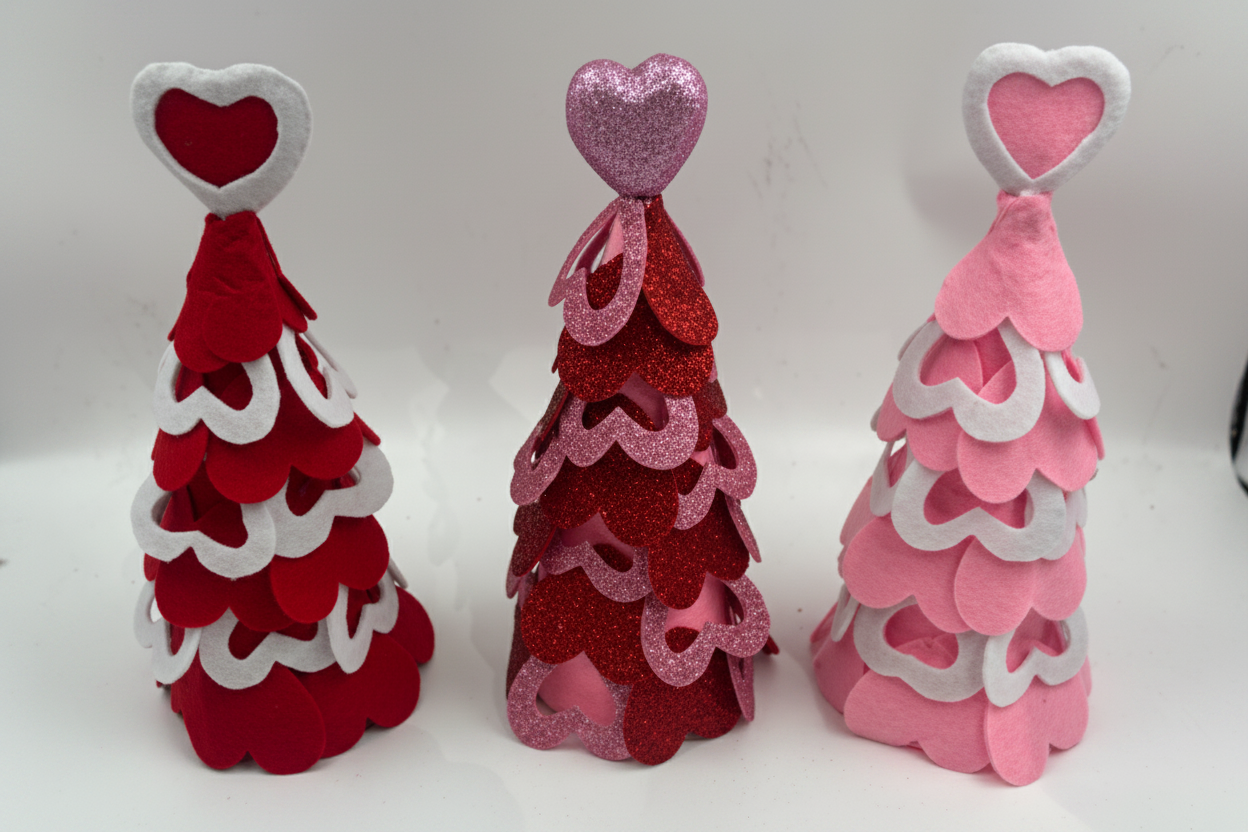 Heart Felt Tabletop Tree Ornaments