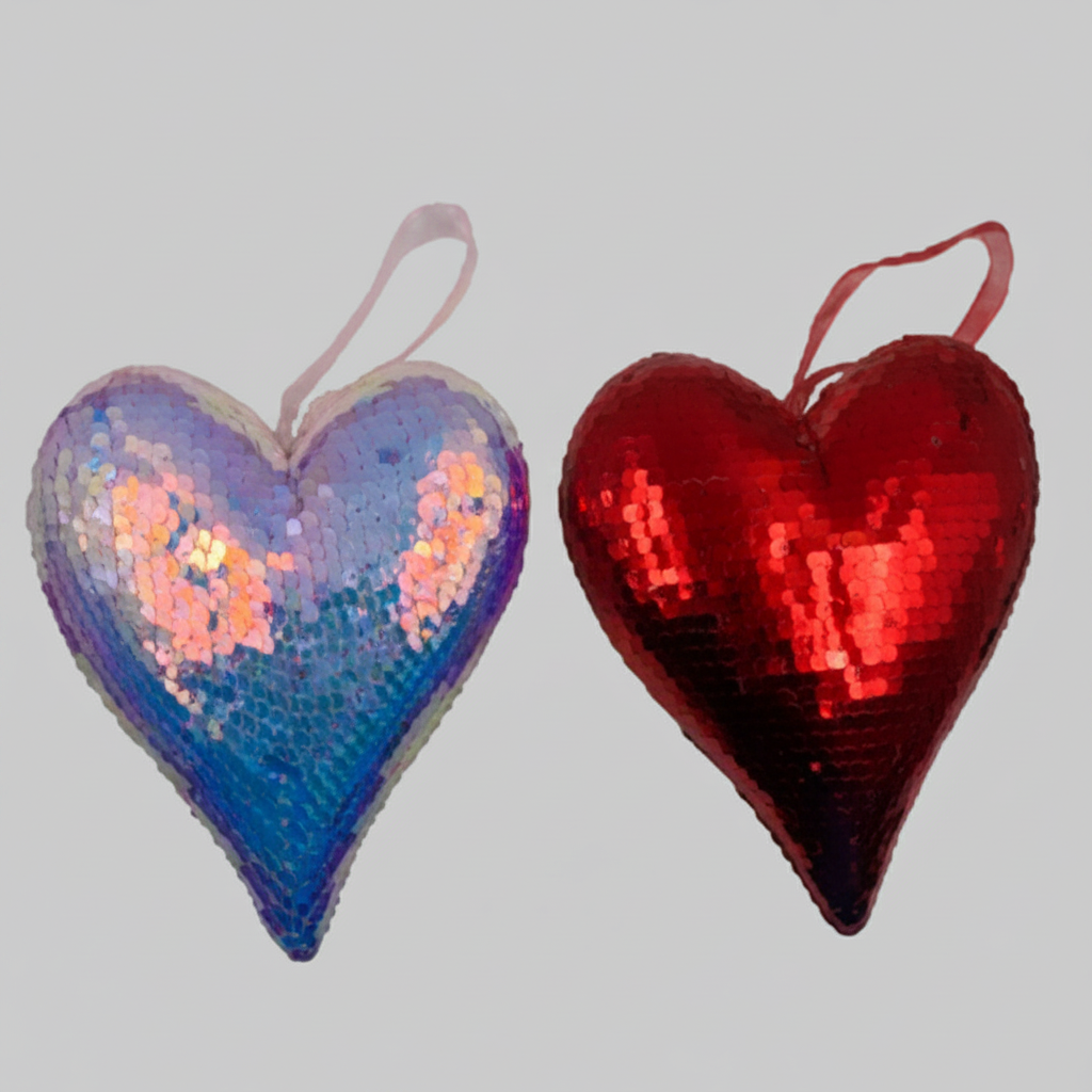 Romantic Valentine Tinsel Heart Wreath