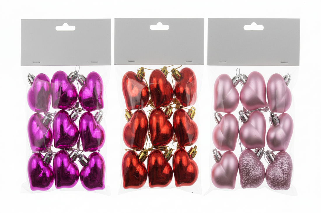 [492-S27-012] Mini Valentine Hanging Heart Ornament Pack
