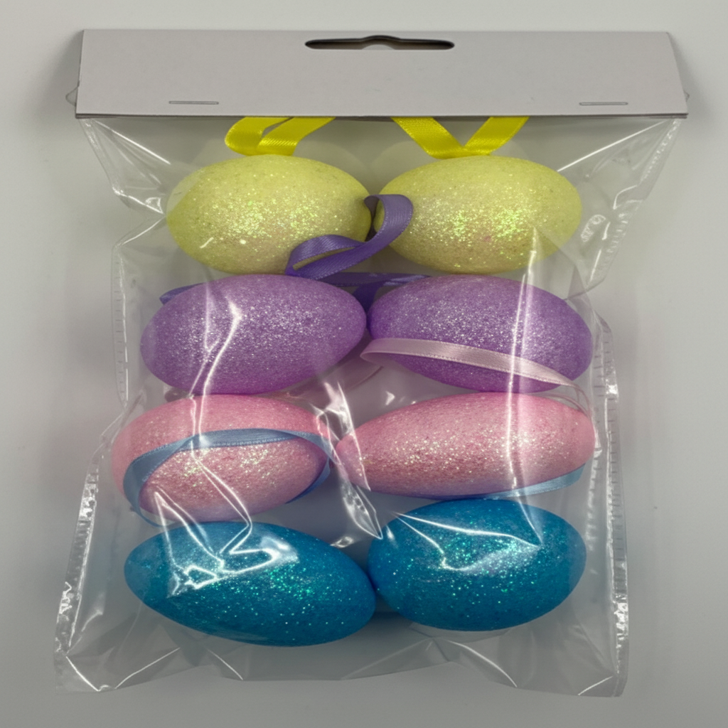 [492-S27-013] Pastel Easter Egg Decorative Pick Set