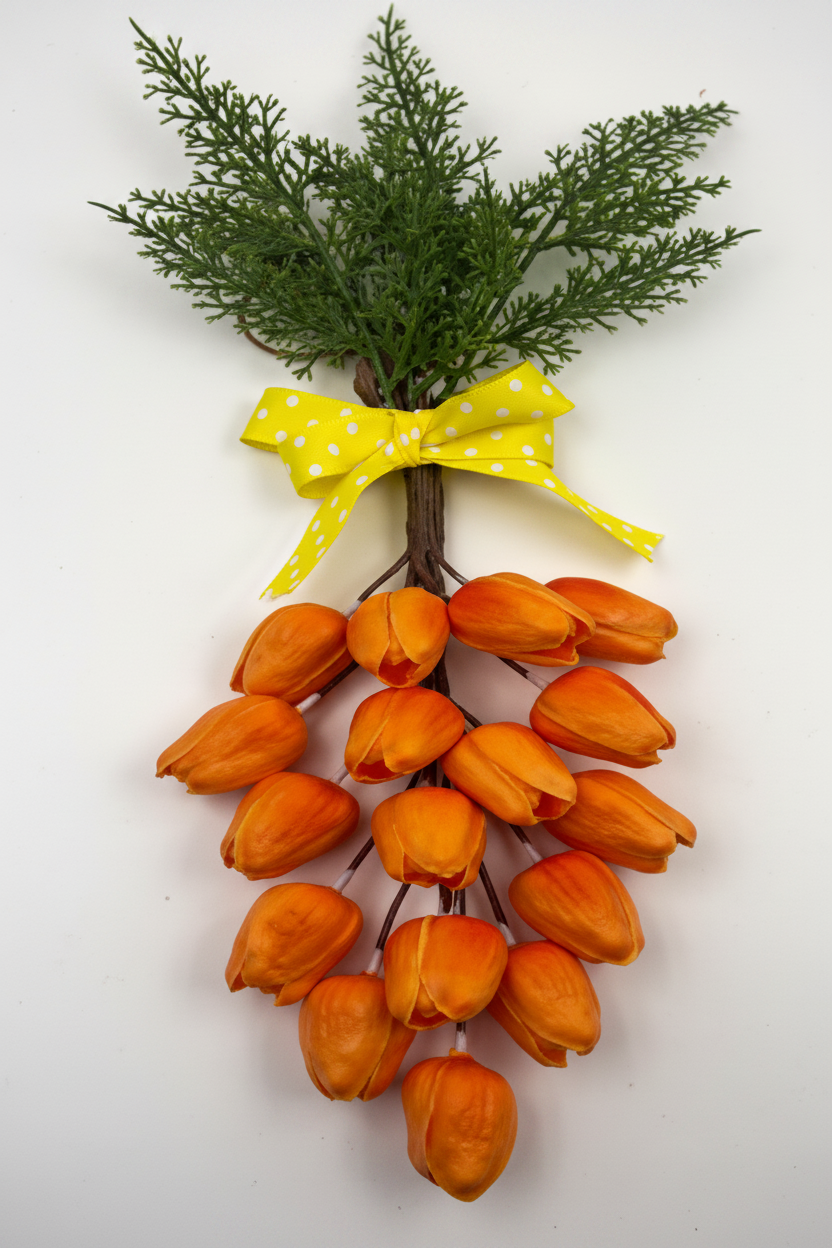 Artificial Tulip Carrot Wall Swag Ornaments
