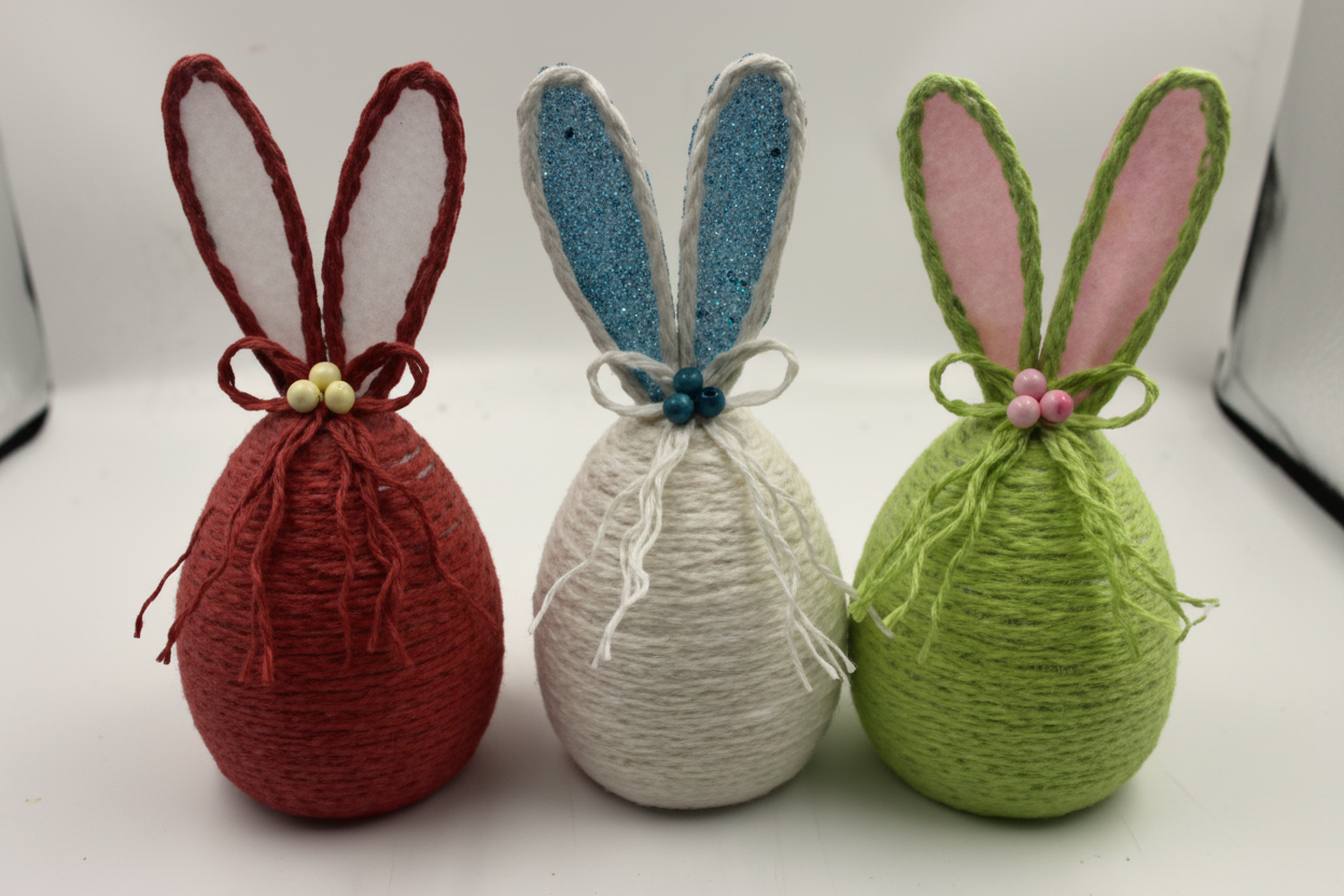 Easter Twine Egg Bunny Tabletop Ornaments