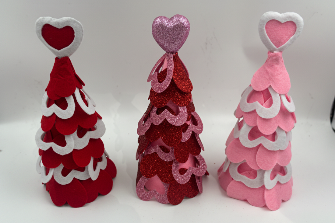 Heart Felt Tabletop Tree Ornaments