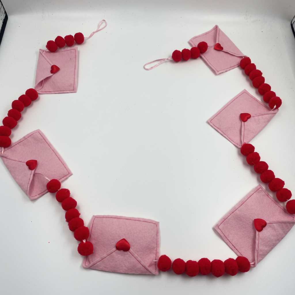 Love Letter Felt Pom Pom Garland