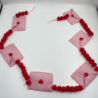 Love Letter Felt Pom Pom Garland