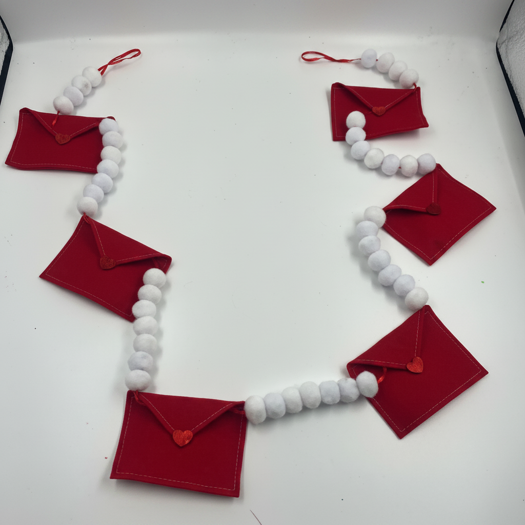 Love Letter Felt Pom Pom Garland