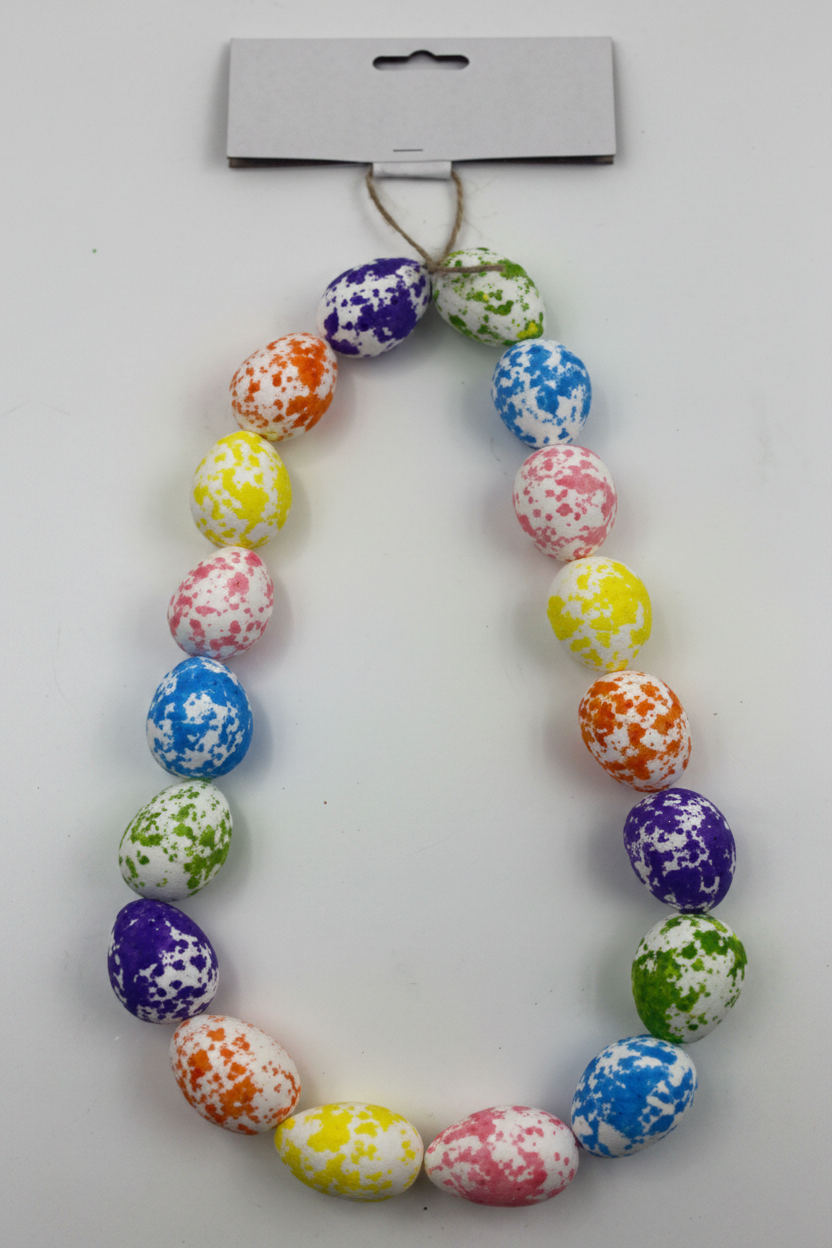 Easter Egg Hanging Garland - Glitter &amp; Splatter Patterns